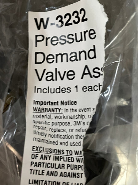 3M PRESSURE DEMAND VALVE ASSEMBLY W-3232 **NEW**