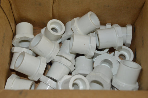 Lot Of 25 PVC Reducer Bushing 1" X 1/2"  NSN: 4730-00-476-9719