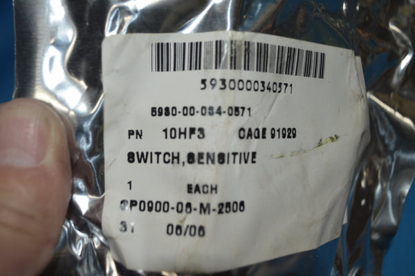 Micro Switch, Switch Sensitive/Circuit Breaker P/N:10HF3 NSN:5930-00-034-0571