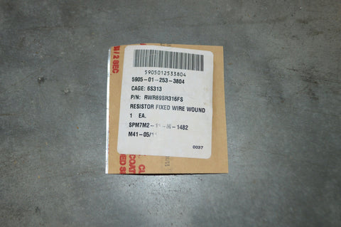 Fixed Wire Resistor NSN:5905-01-253-3804 P/N:RWR89sr316FS