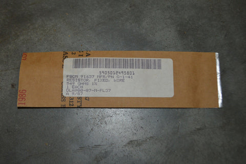 Fixed Wire Resistor NSN:5905-01-249-5801 P/N:J350P5490A