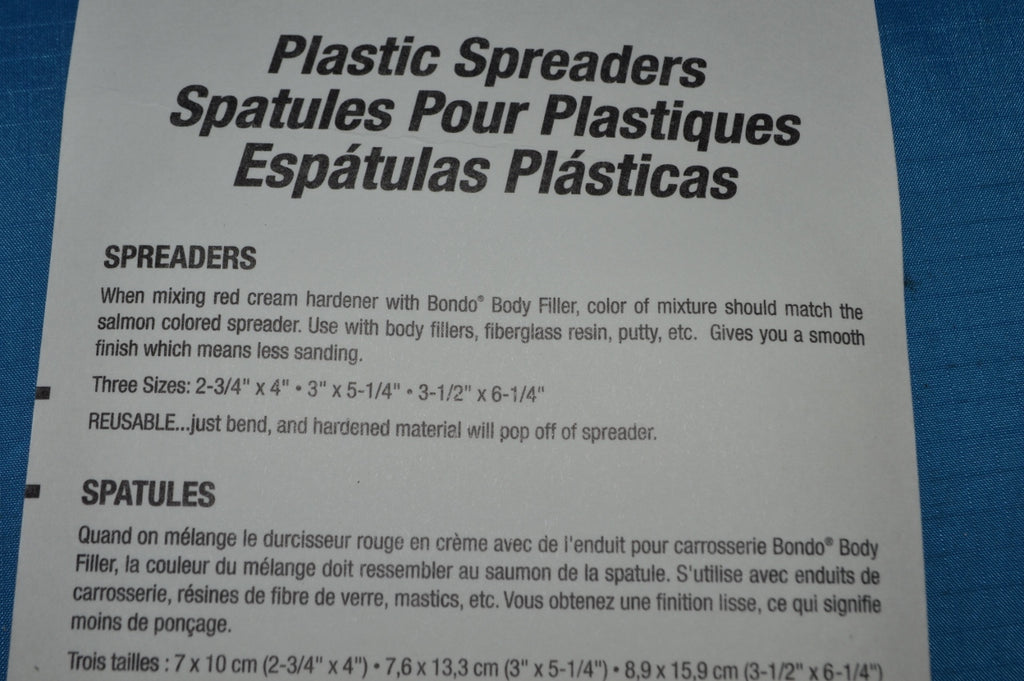 Bondo Plastic Spreader (3 Pack)