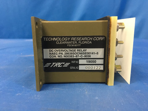 Technology Research DC Overvoltage Relay NSN:5945-00-480-2059 P/N:19050