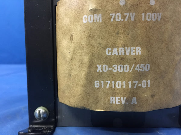 Carver XO-450A Transformer 70V 450W 4 OHM NSN:595000TRANSFO