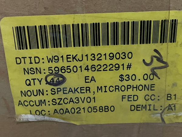 Bendix KAA0200 BK Radio Speaker Mic/Microphone NSN:5965-01-462-2291