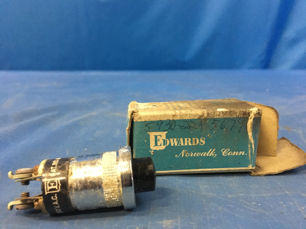 Edwards 820 High Voltage Push Switch NSN:5930-00-224-5679