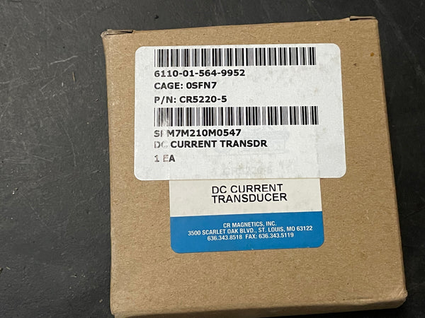 CR Magnetics CR5220-5 Dc Current Transducer 24VDC NSN:6110-01-564-9952