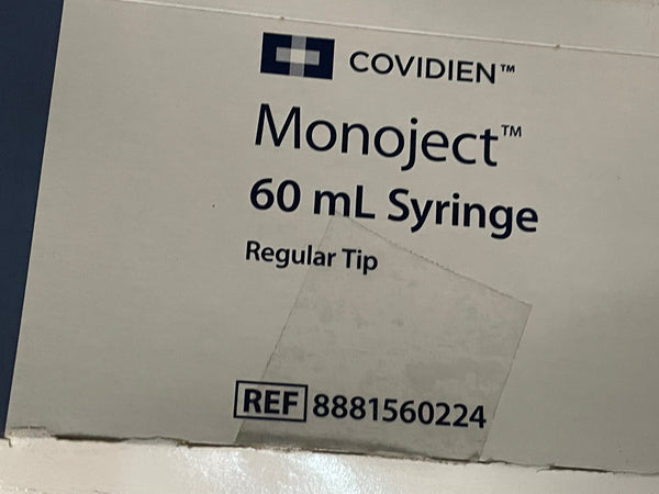 (20) Covidien Monoject Regular Tip Disposable Syringe without needle 60ml REF:8881560224