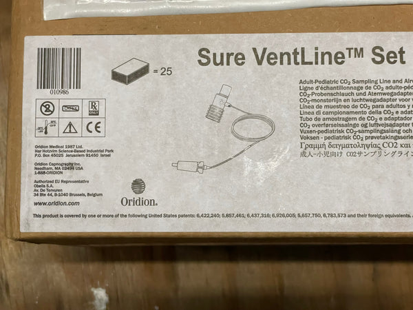 -LOT of 10- Oridion Surestream Adult Pediatric Sure VentLine Set 010986