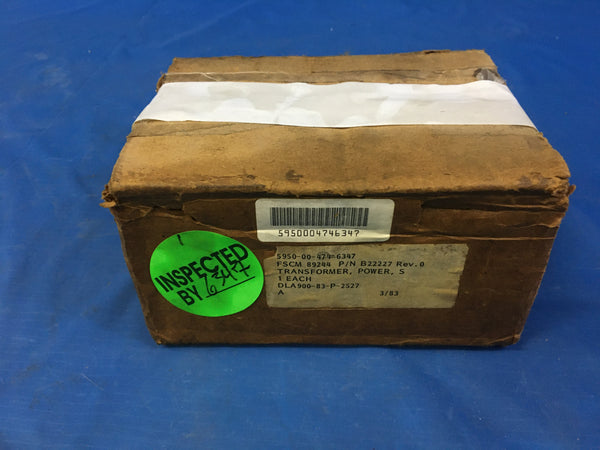 Pickard and Burns B22227 Power Transformer NSN:5950-00-474-6347 Model:22227-1