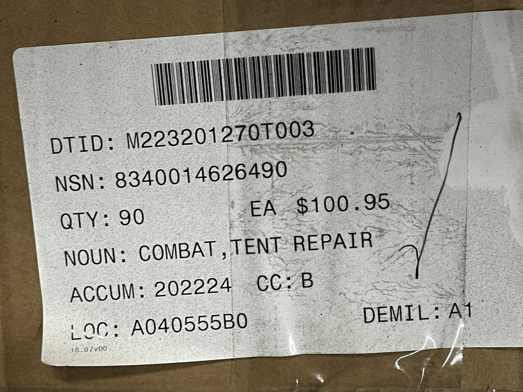 USMC Eureka Diamond Combat Tent Repair Kit Small Parts TCOP & 2